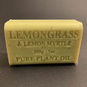 200g Pure Natural Plant Oil Soap - Lemongrass & Lemon Myrtle